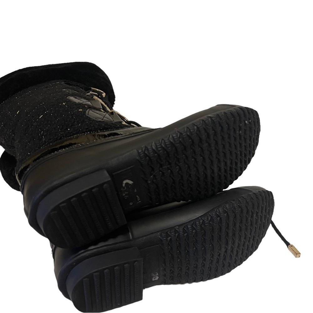 INC International Concepts Lorinah Black Tweed Fur Lined Winter Boots - Picture 5 of 6